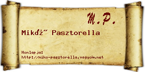 Mikó Pasztorella névjegykártya